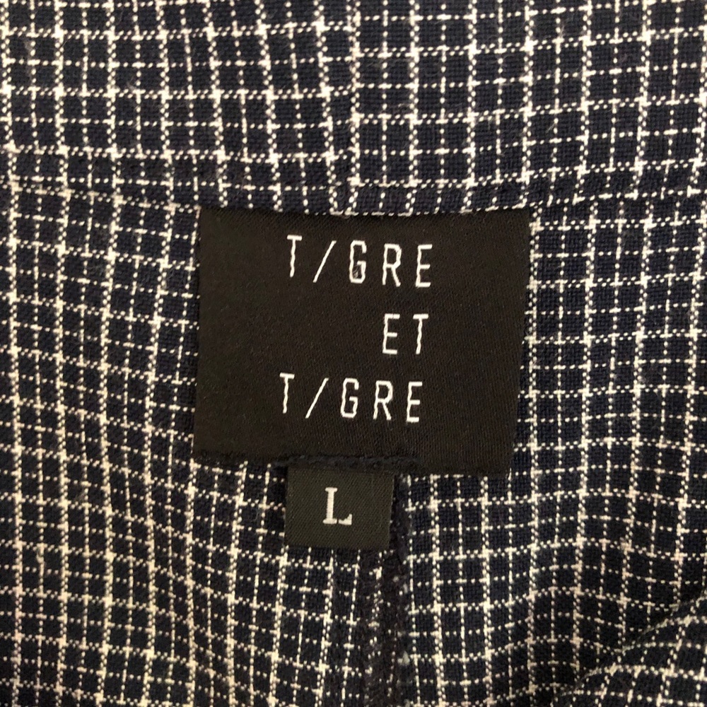 Et Tigre Navy Blue Gingham Dayandra Trousers - Picture 10 of 10